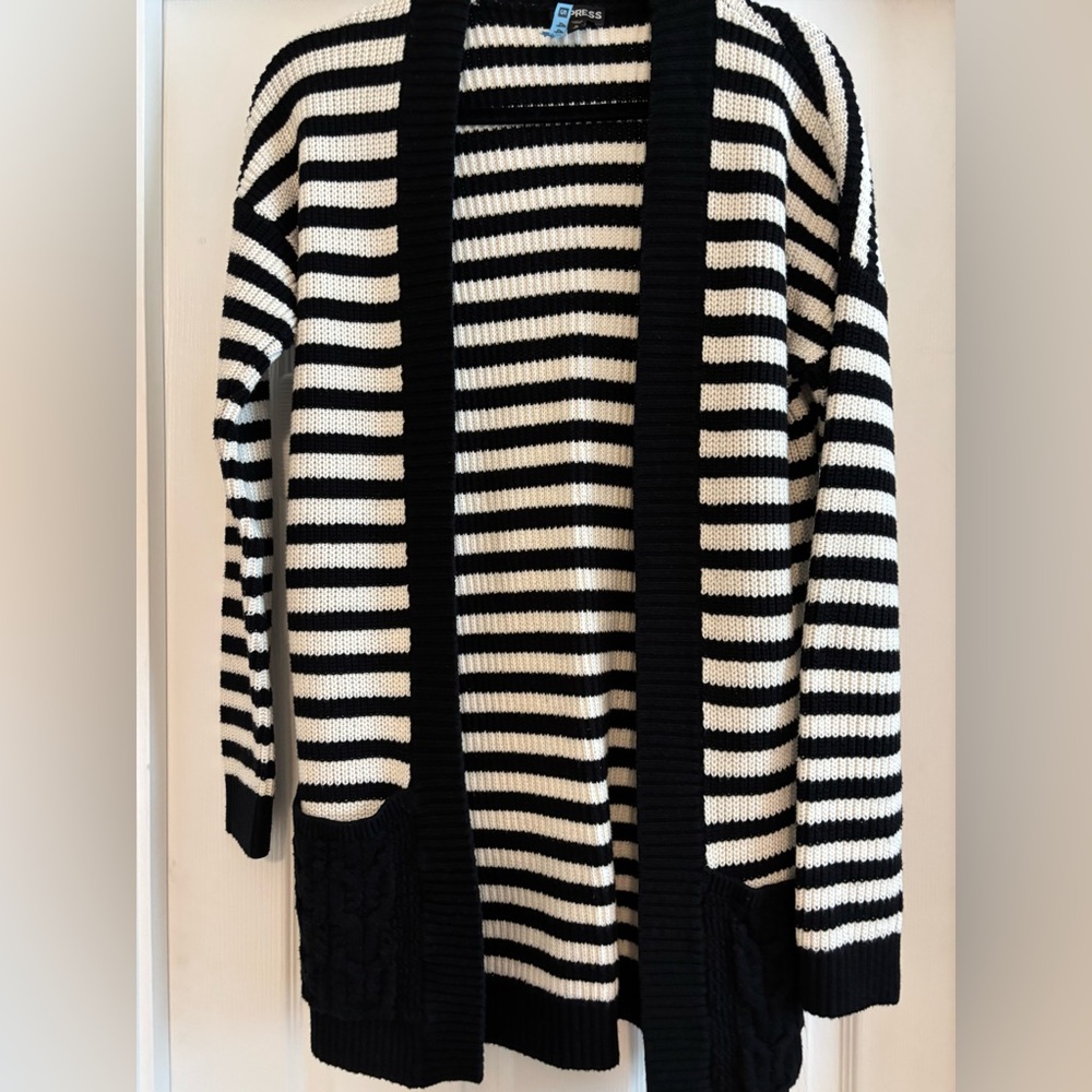 Express Monochrome Striped Knitwear